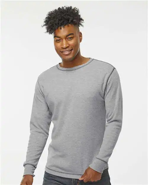 J. America 8238 Vintage Thermal Long Sleeve T-shirt - Oxford