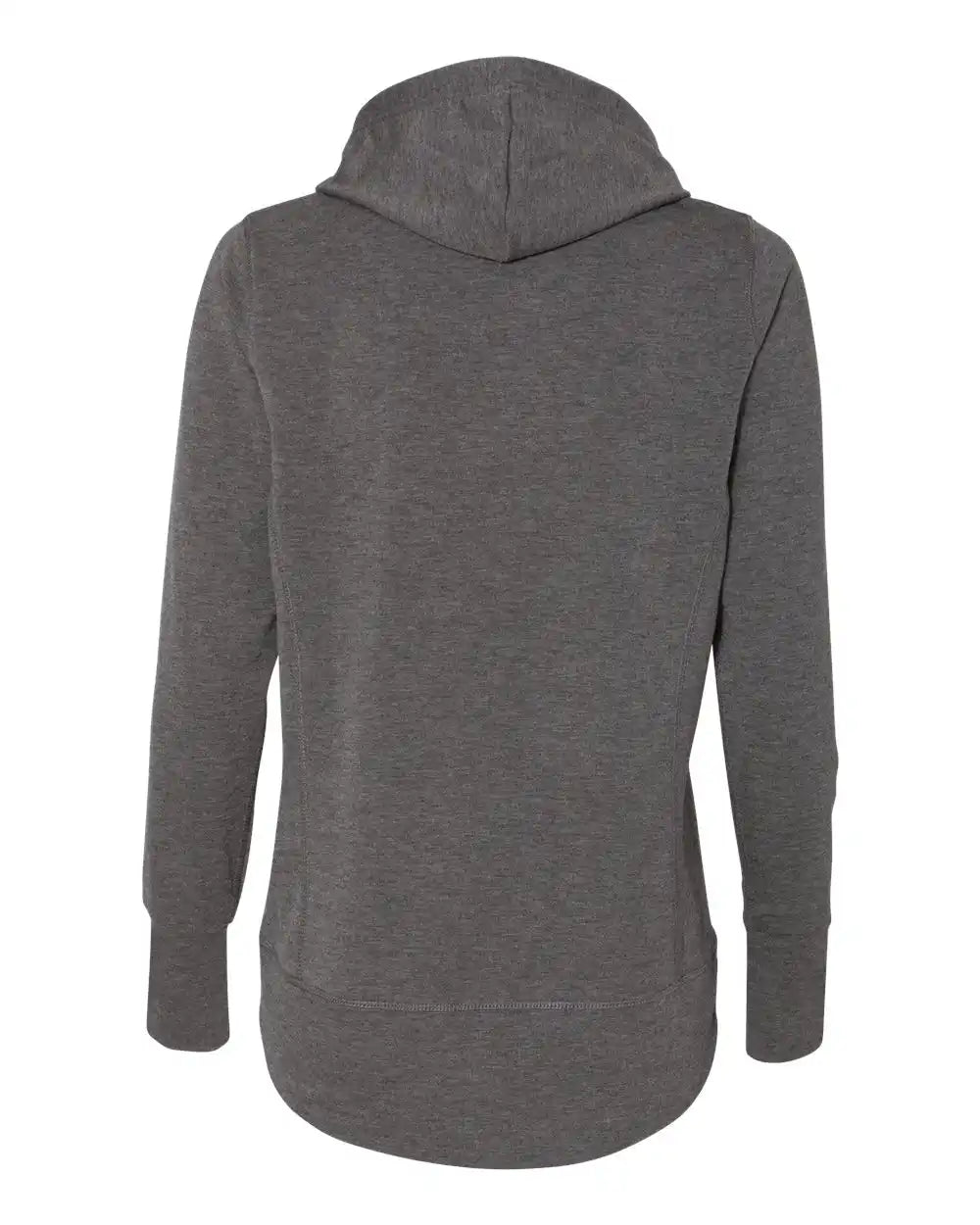 J. America 8431j Women’s Omega Stretch Snap-placket Hooded Pullover - 8431 - Charcoal Triblend - s