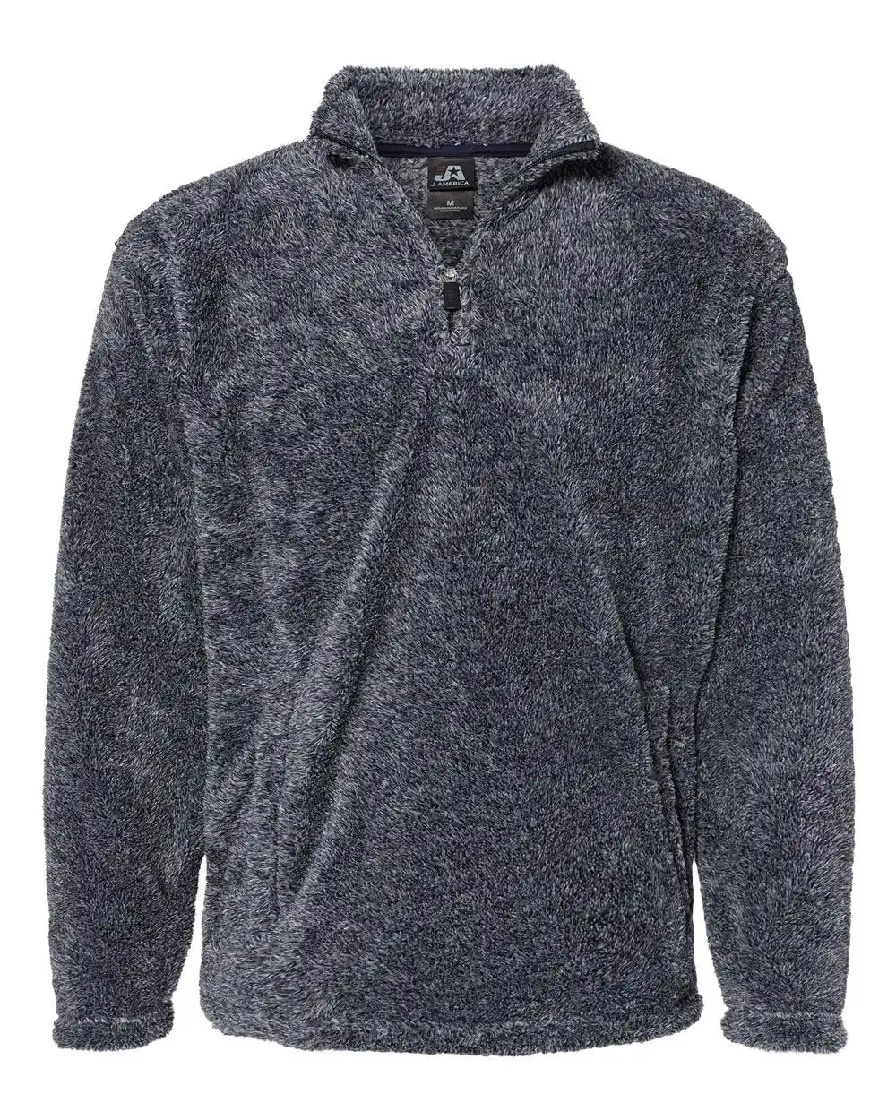 J. America 8464 Boundary Shag Frosty Sherpa Quarter-zip Pullover - Navy - s