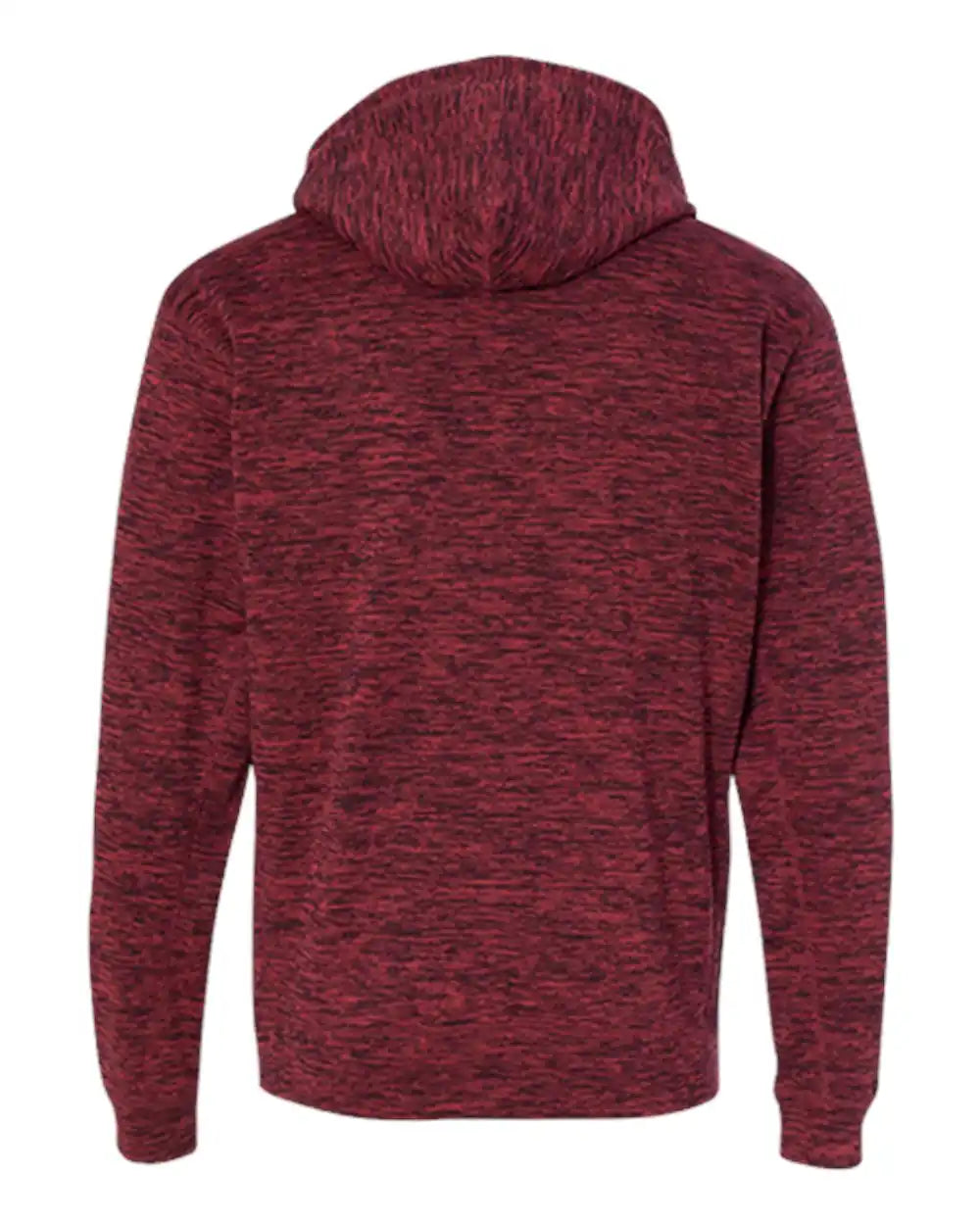 J. America 8613 Cosmic Fleece Hooded Sweatshirt - Red Fleck