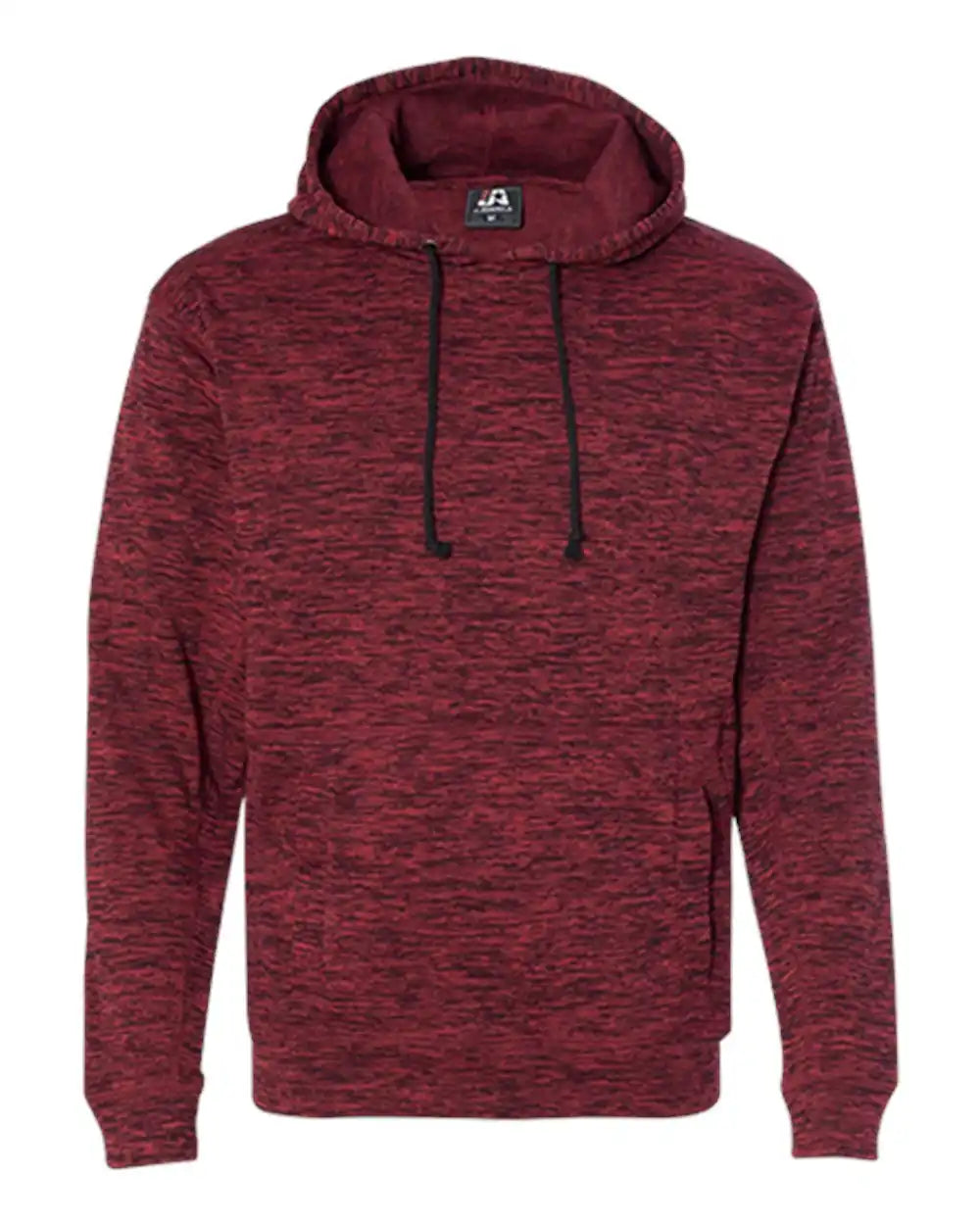 J. America 8613 Cosmic Fleece Hooded Sweatshirt - Red Fleck