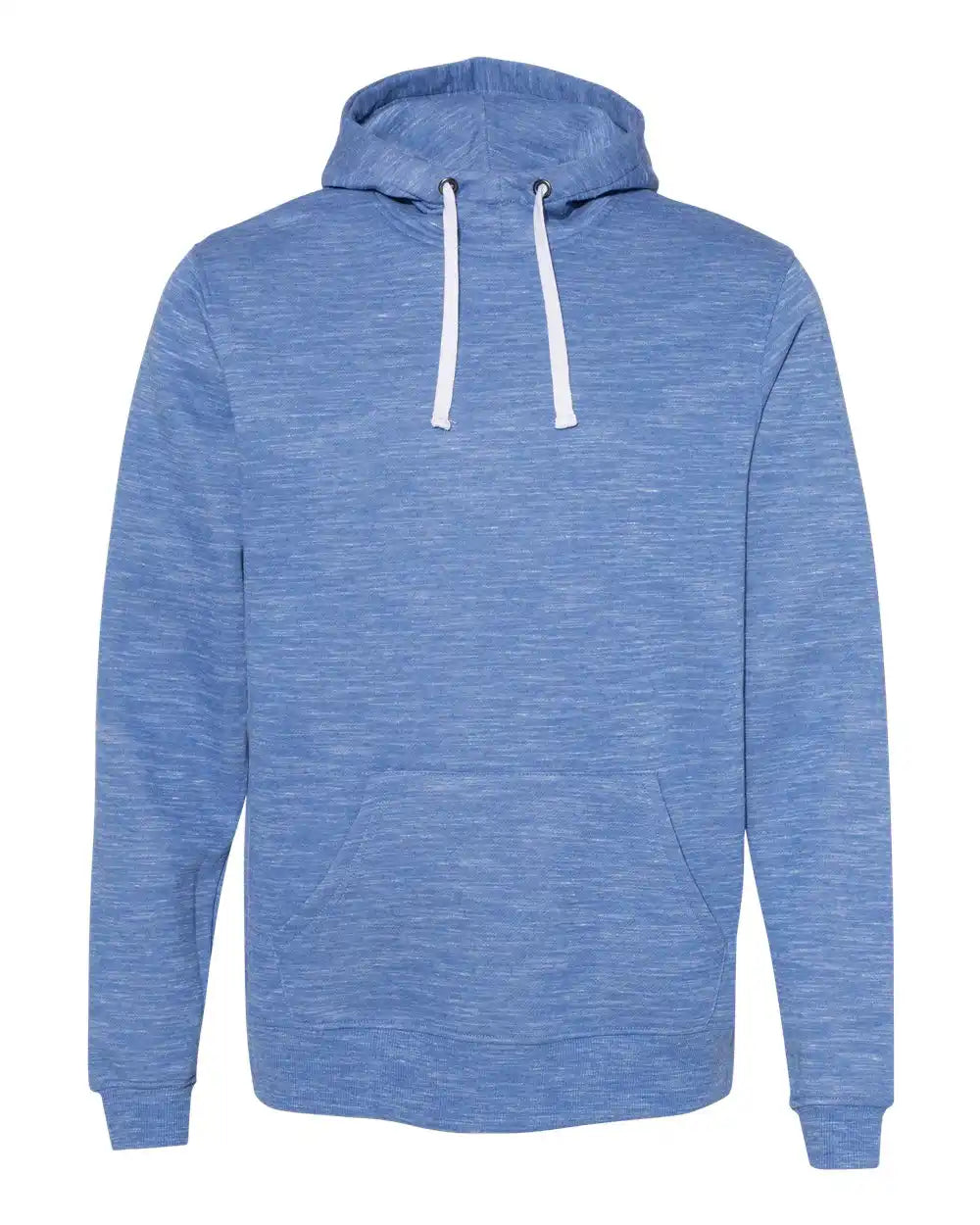 J. America 8677j Mélange Fleece Hooded Sweatshirt - 8677 - Royal - s