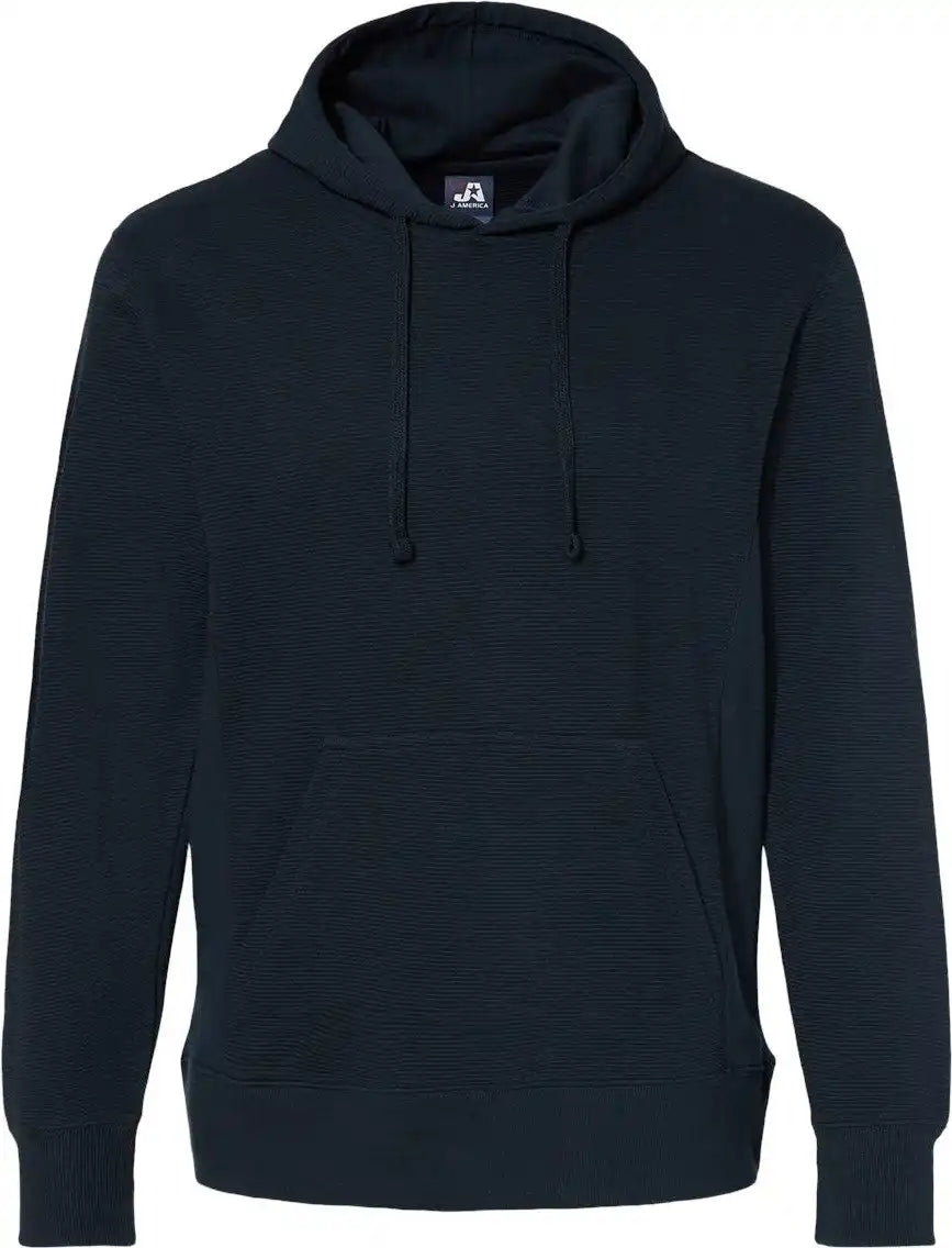J. America 8706 Ripple Fleece Hooded Sweatshirt - Navy - s