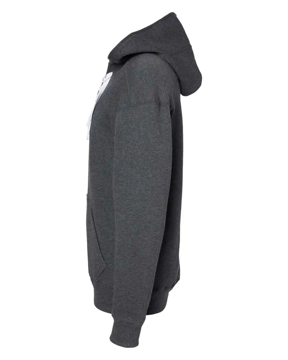 J. America 8830j Sport Lace Hooded Sweatshirt - 8830 - Charcoal Heather