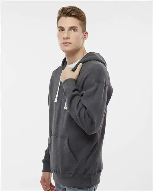 J. America 8830j Sport Lace Hooded Sweatshirt - 8830 - Charcoal Heather