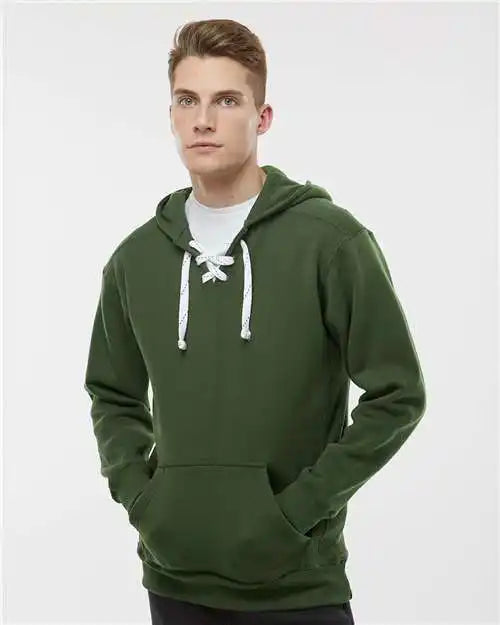 J. America 8830j Sport Lace Hooded Sweatshirt - 8830 - Forest