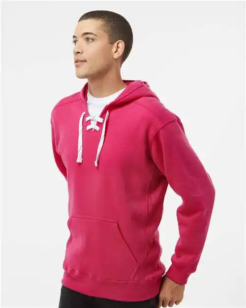 J. America 8830j Sport Lace Hooded Sweatshirt - 8830 - Wildberry