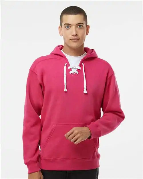 J. America 8830j Sport Lace Hooded Sweatshirt - 8830 - Wildberry
