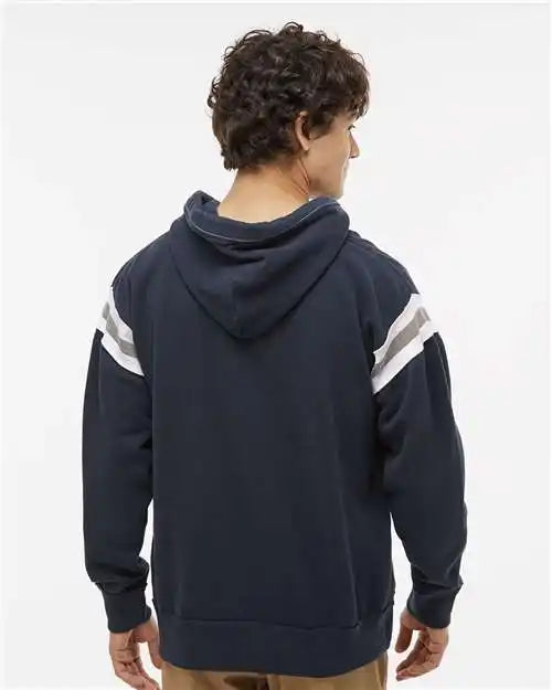 J. America 8847 Vintage Athletic Hooded Sweatshirt - Navy