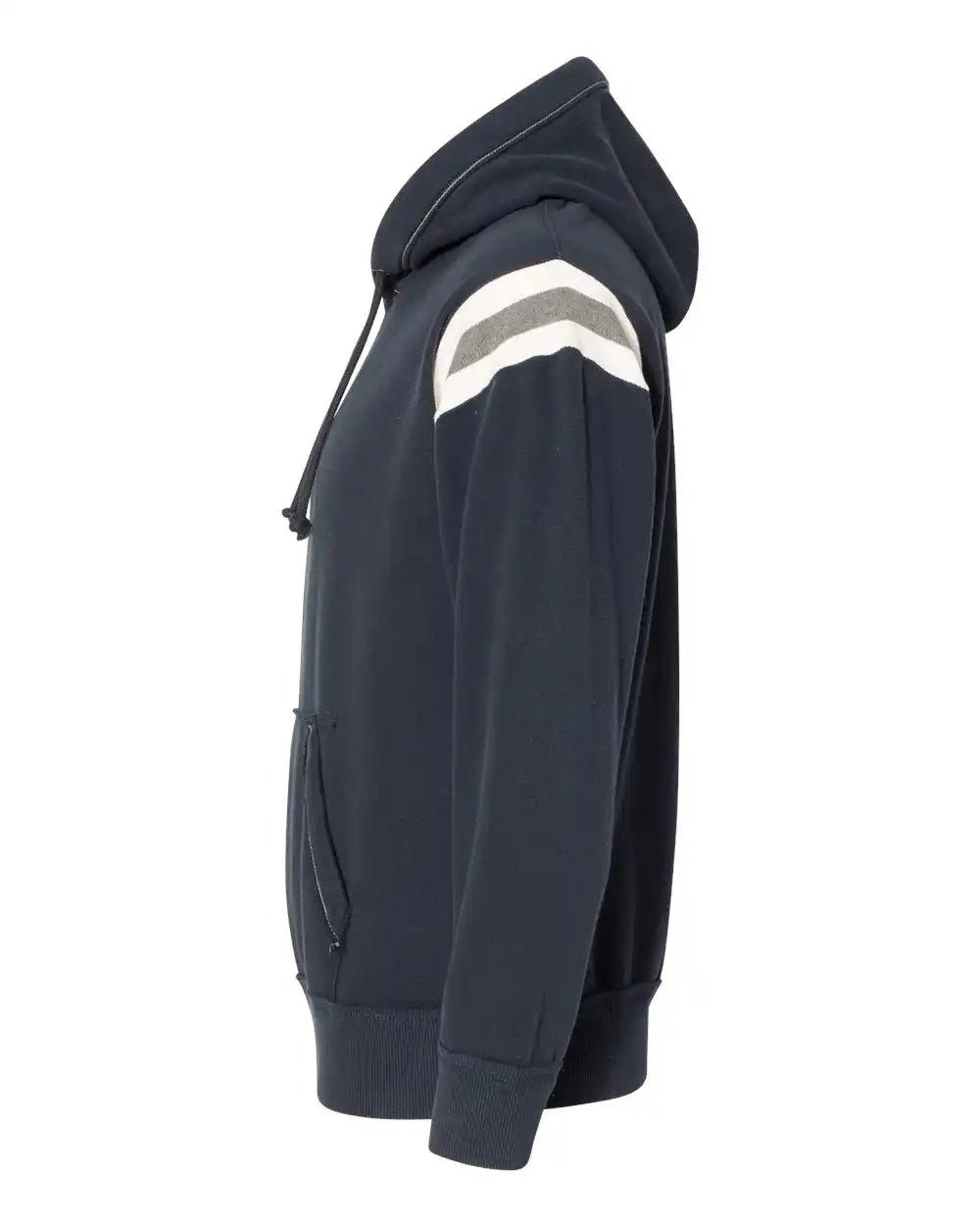 J. America 8847 Vintage Athletic Hooded Sweatshirt - Navy
