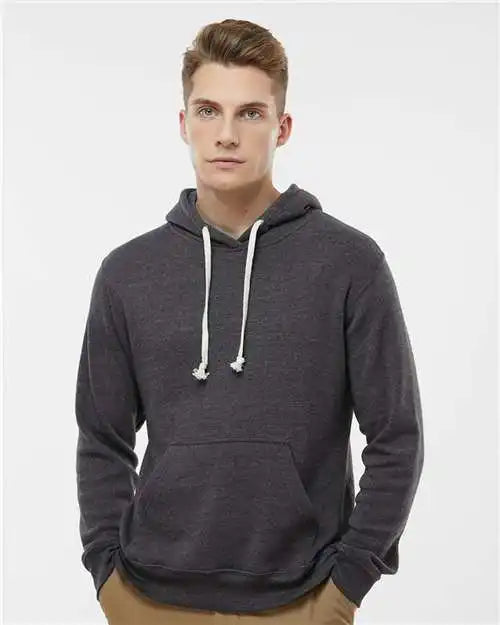 J. America 8871j Triblend Fleece Hooded Sweatshirt - 8871 - Black