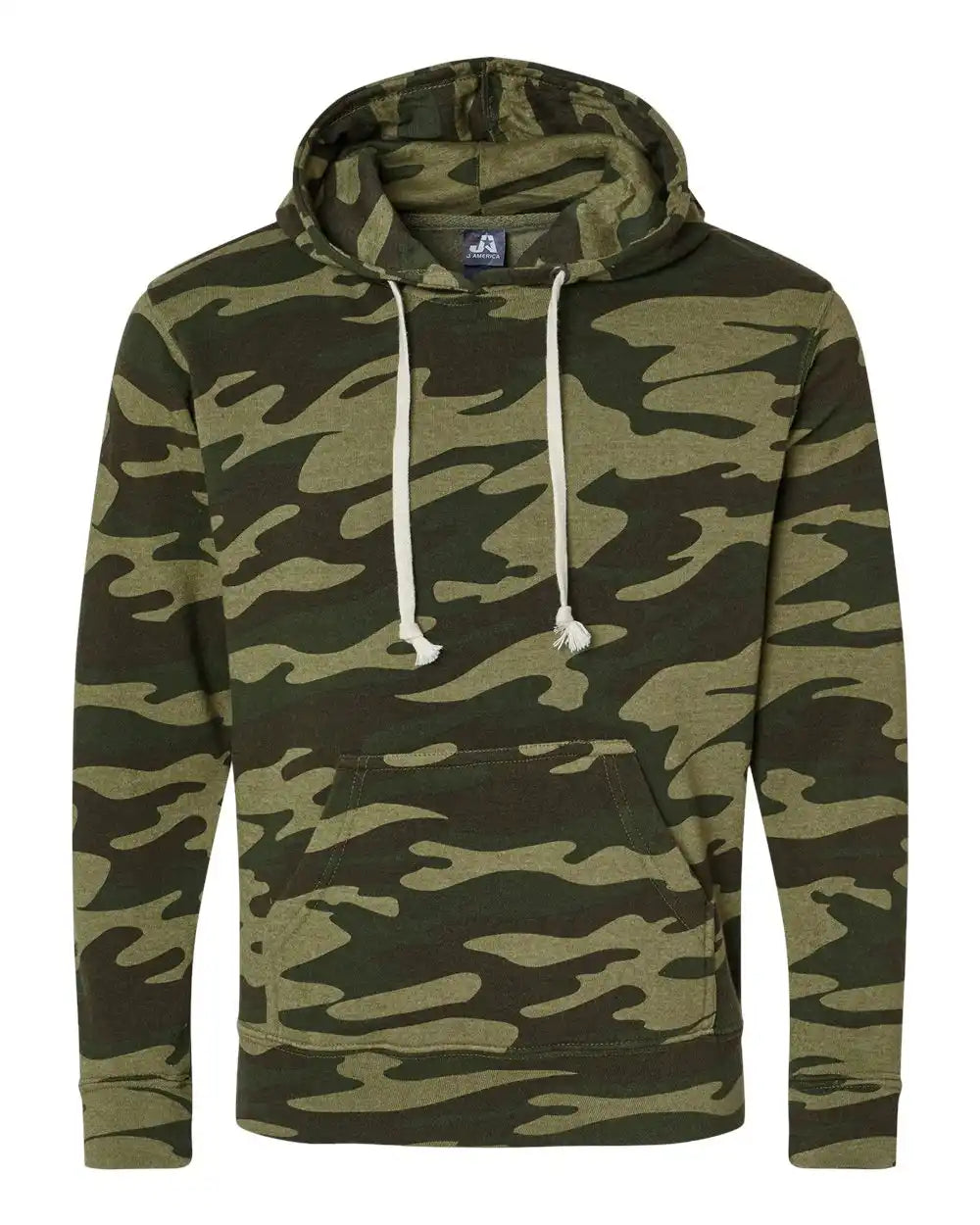 J. America 8871j Triblend Fleece Hooded Sweatshirt - 8871 - Camo - Xs