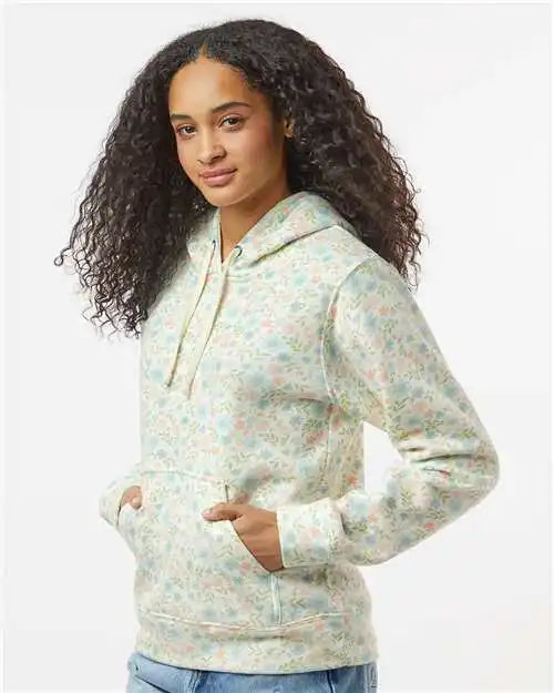 J. America 8871j Triblend Fleece Hooded Sweatshirt - 8871 - Floral
