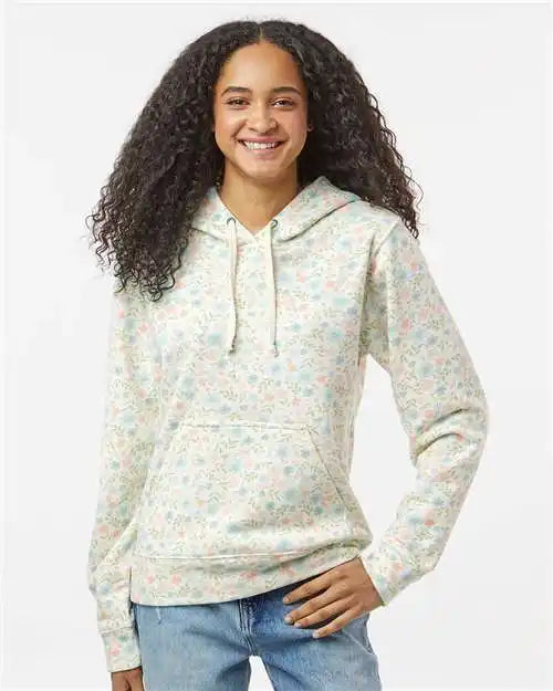 J. America 8871j Triblend Fleece Hooded Sweatshirt - 8871 - Floral