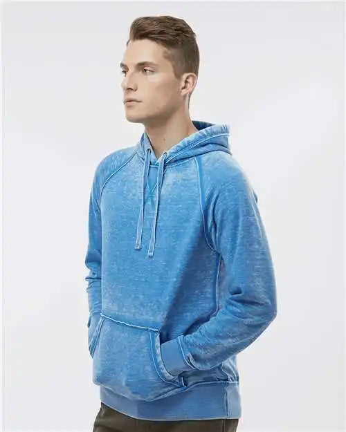 J. America 8915 Vintage Zen Fleece Hooded Sweatshirt - Royal
