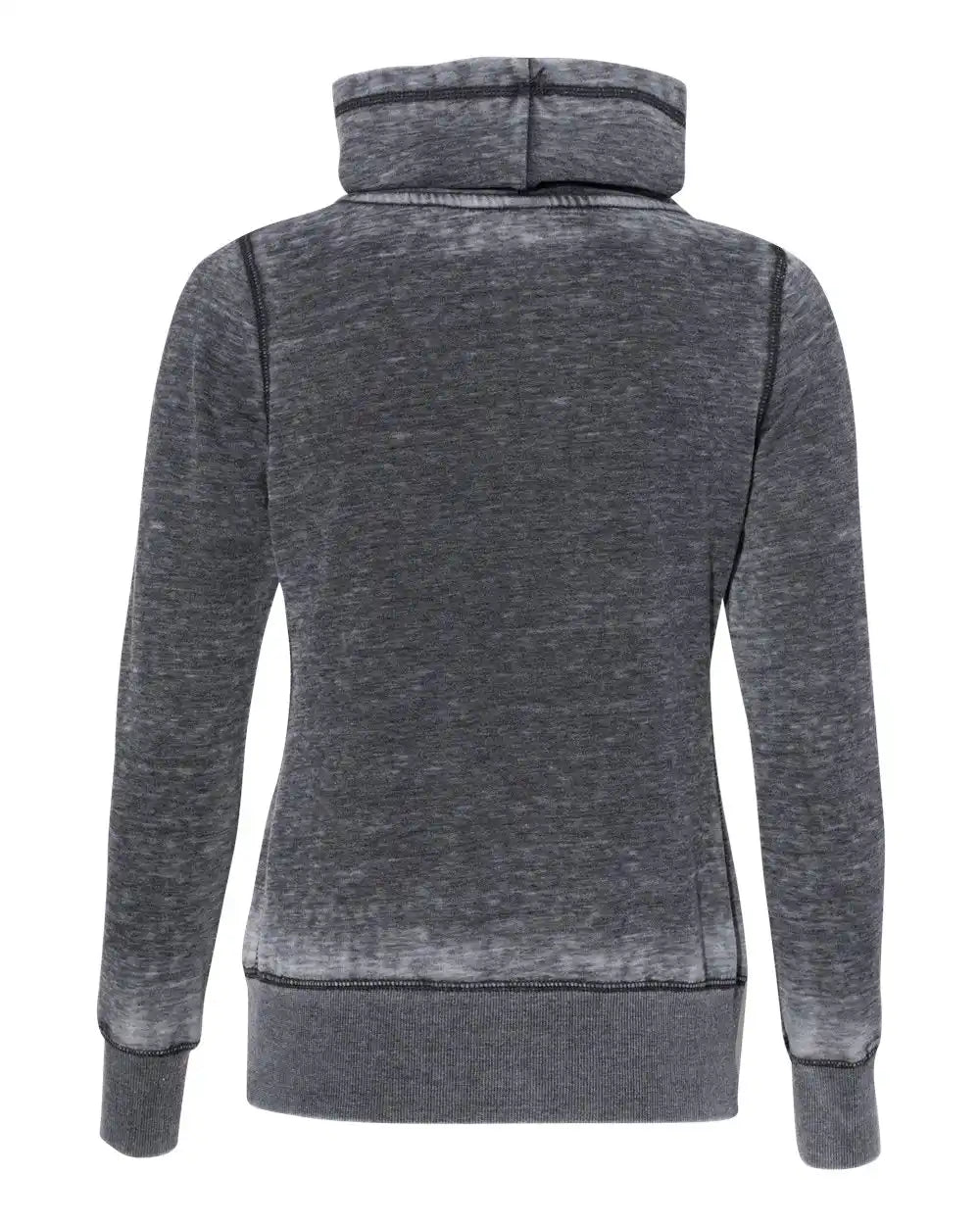 J. America 8930j Women’s Zen Fleece Cowl Neck Sweatshirt - 8930 - Dark Smoke