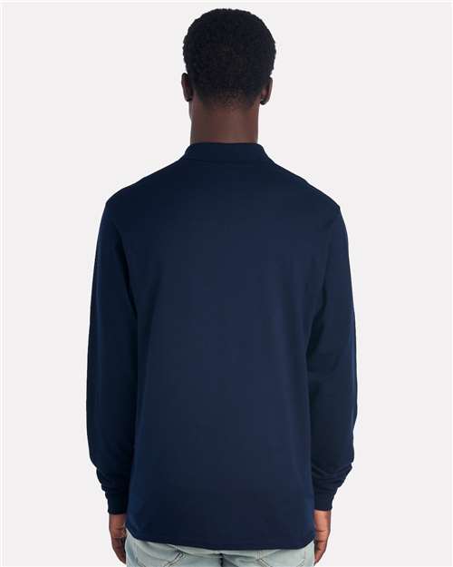J. Navy Dri-Power® Long Sleeve Polo - 437LR