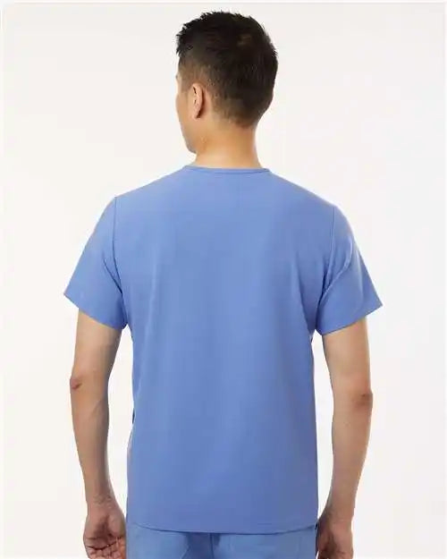 Jaanuu M10002 Platt 3-pocket Scrub V-neck Top - Ceil Blue