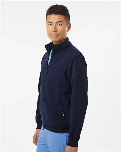 Jaanuu M60001 Wolfe Everyday Full-zip 6-pocket Scrub Jacket - Midnight Navy