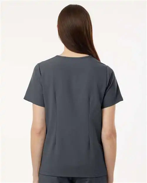 Jaanuu W10001 Women’s Rhena Essential 1-pocket Scrub V-neck Top - Carbon Grey