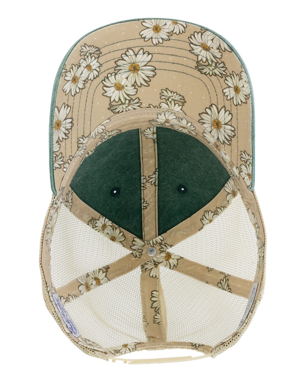 Jade/ Daisy/ Khaki Women's Washed Mesh-Back Cap - TESS