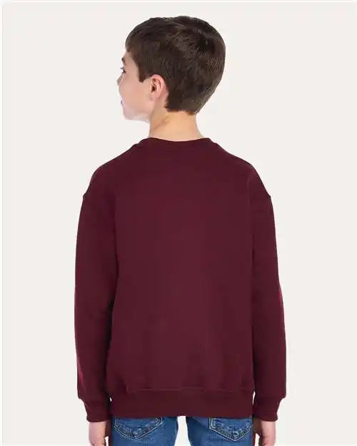 Jerzees 562br Nublend® Youth Crewneck Sweatshirt - Maroon