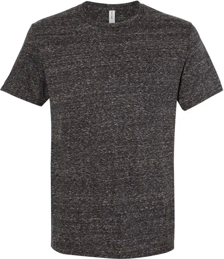 Jerzees 88mr Snow Heather Jersey T-shirt - Black Ink - s