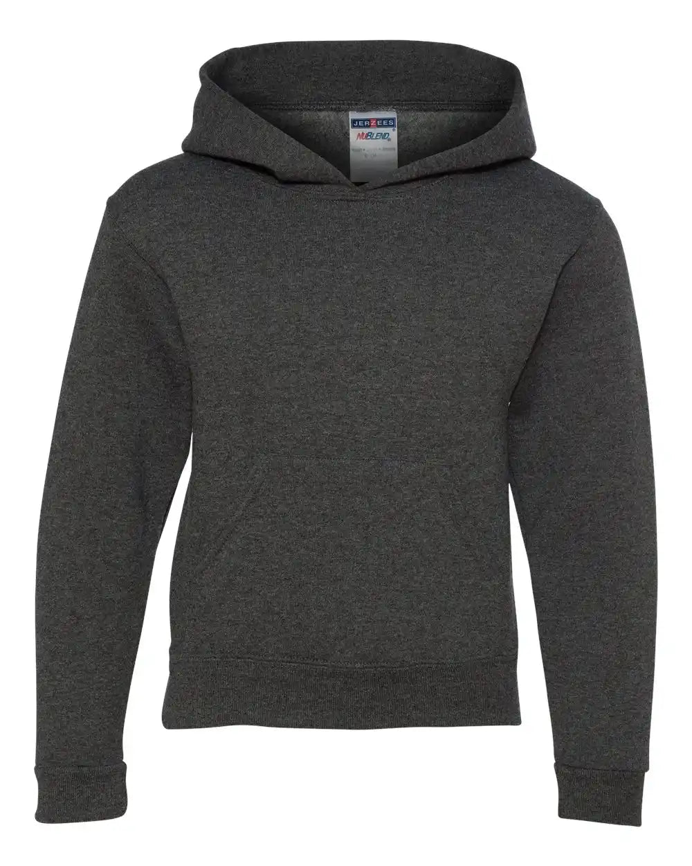 Jerzees 996yr Nublend® Youth Hooded Sweatshirt - Black Heather