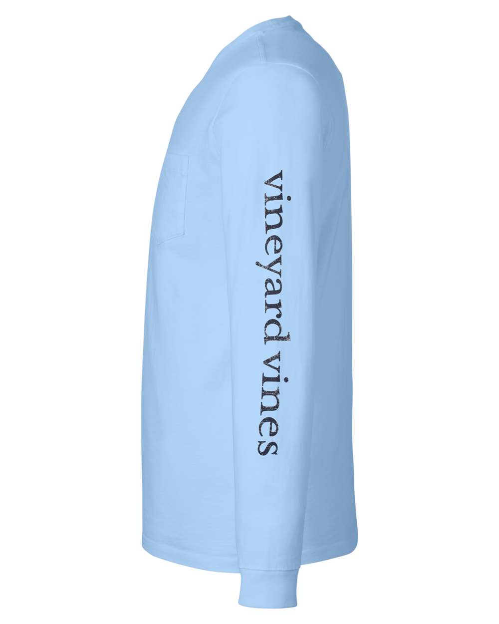 Jet Black/ Blue Blazer Long Sleeve Pocket T-Shirt - V021214