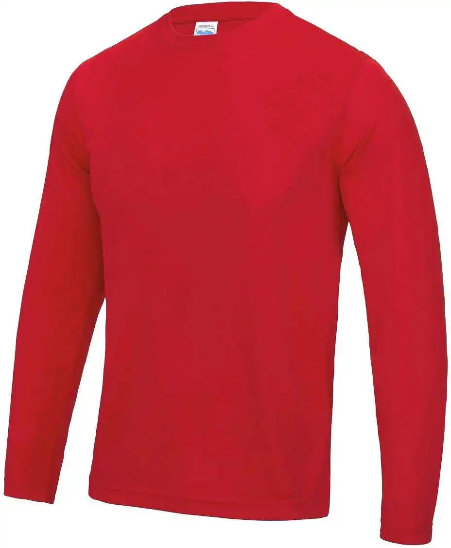 Just Cool Jca002 Long Sleeve Tee - Fire Red