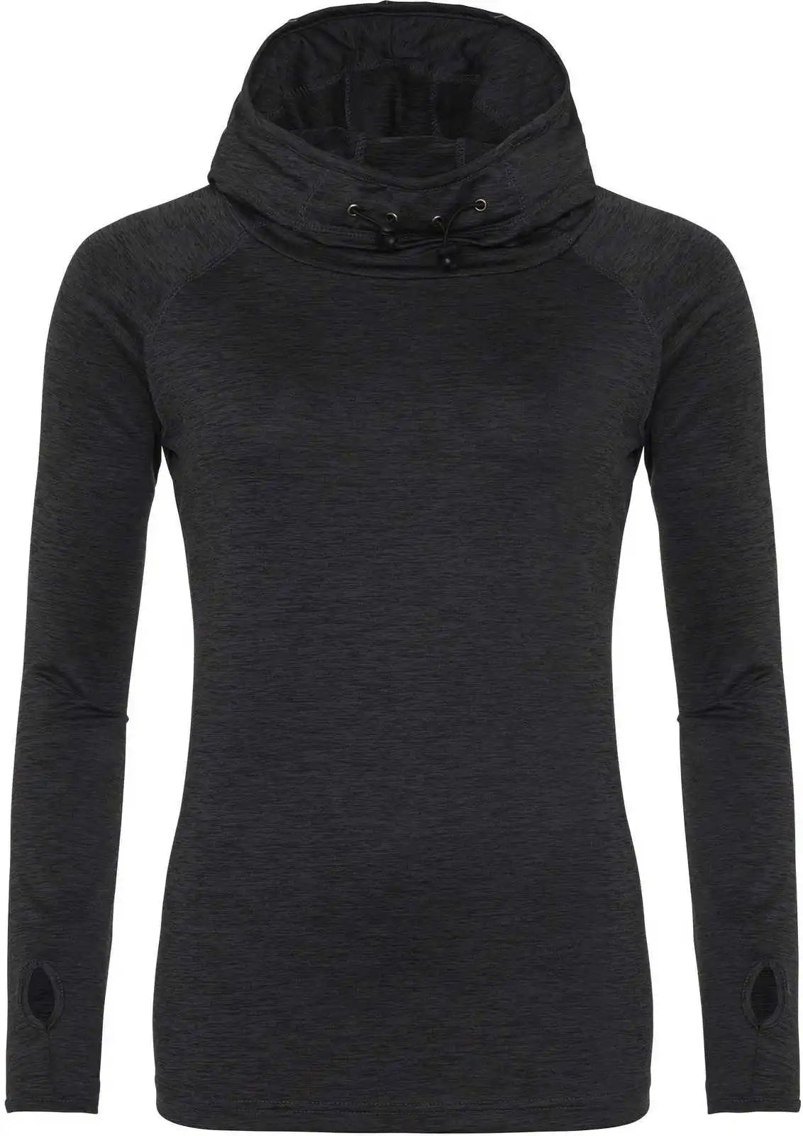 Just Cool Jca038 Ladies Cowl Neck Top - Black Melange