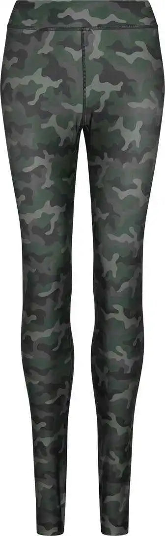 Just Cool Jca077 Workout Leggings -fashion Green Camo