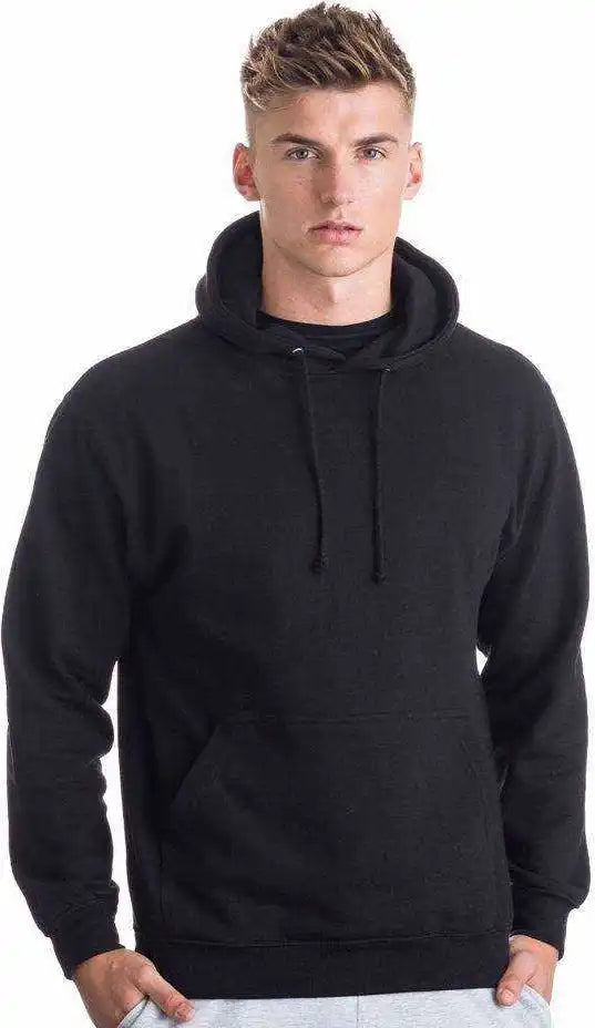 Just Hoods Jha001 College Hoodie - Black Smoke