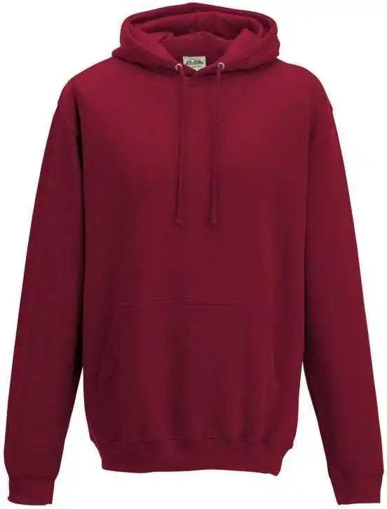 Just Hoods Jha001 College Hoodie - Red Hot Chilli