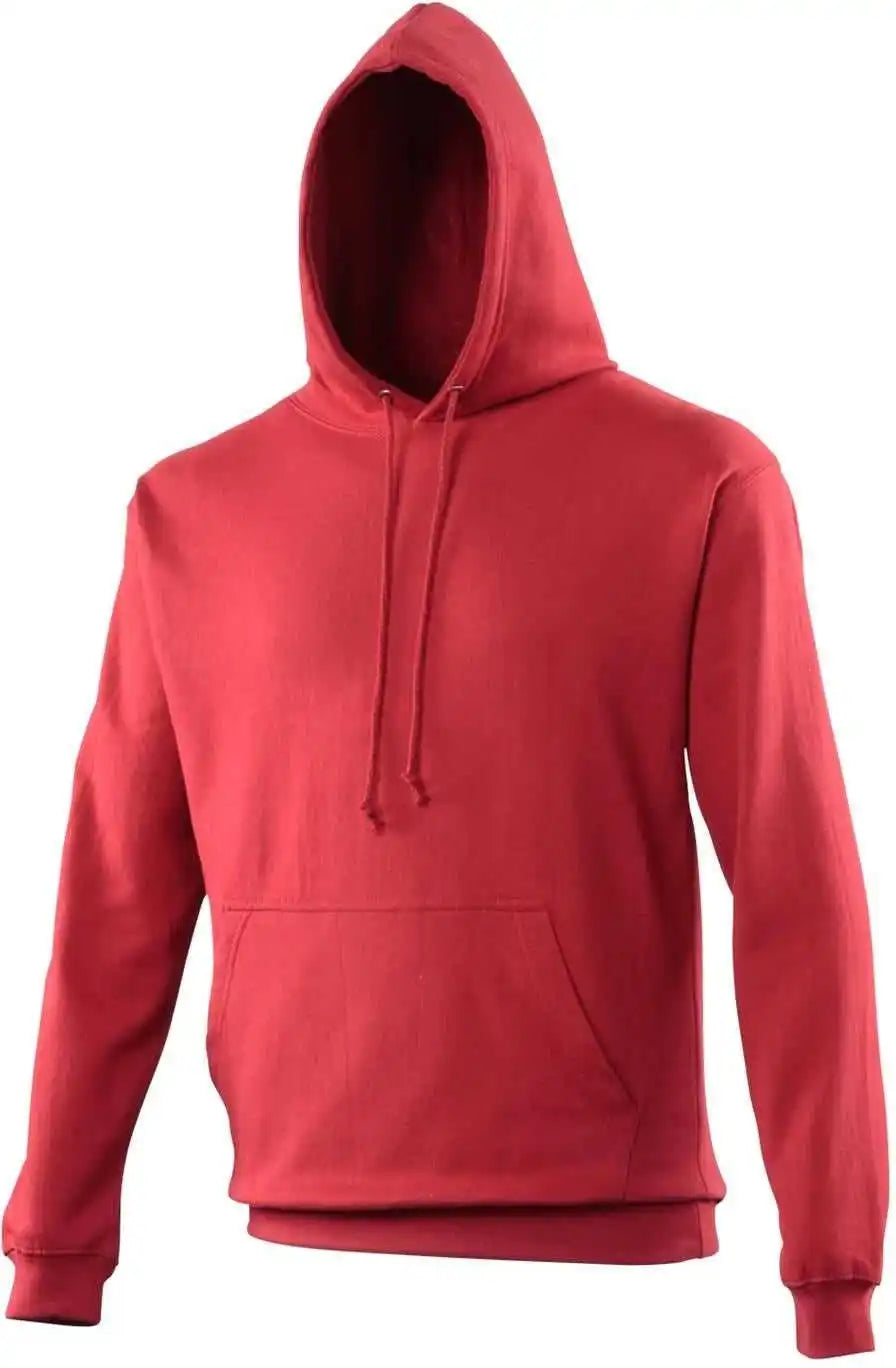 Just Hoods Jha001 College Hoodie - Red Hot Chilli