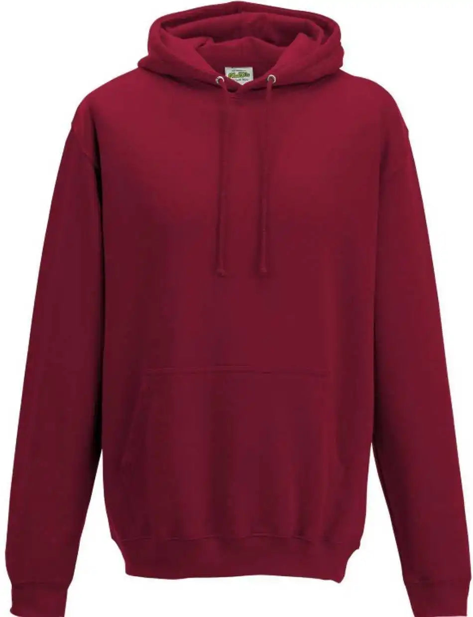 Just Hoods Jha001 College Hoodie - Red Hot Chilli