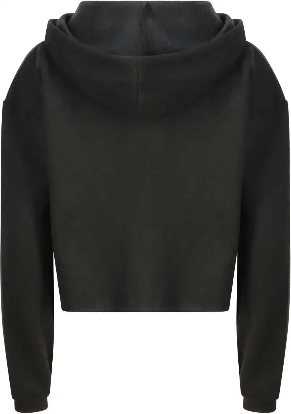 Just Hoods Jha016 Girlie Cropped Hoodie - Jet Black