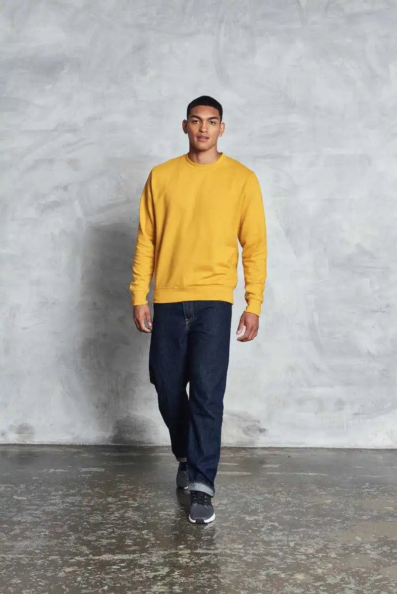 Just Hoods Jha030 College Sweat Crew Neck - Mustard