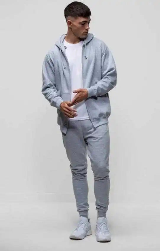 Just Hoods Jha050 College Zoodie - Heather Gray