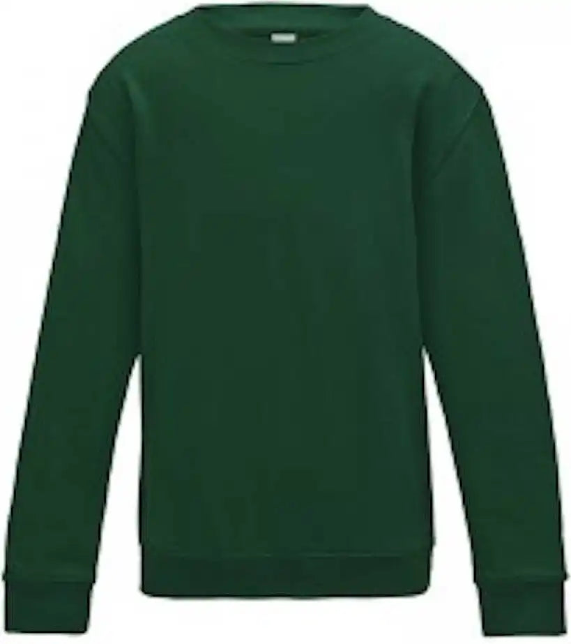 Just Hoods Jhy030 Youth College Sweat - Bottle Green