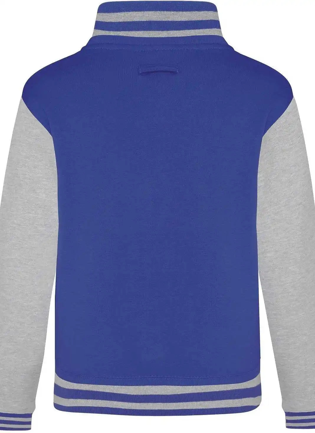 Just Hoods Jhy043 Youth Letterman Jacket - Royal Blue Heather Gray
