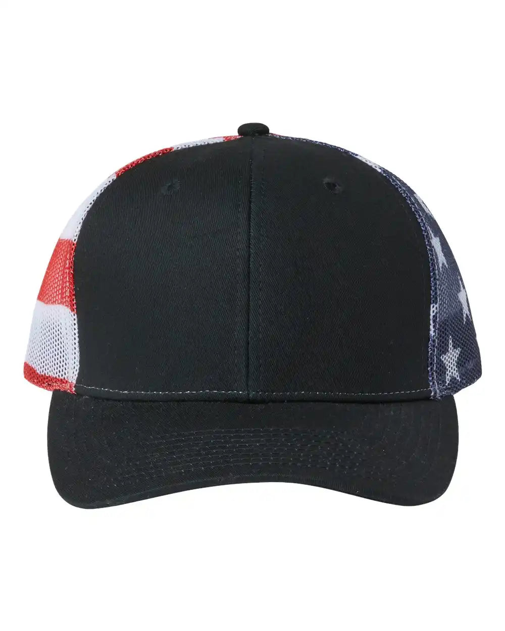 Kati S700m Printed Mesh Trucker Cap - Black Usa Flag - Black/ Usa / Adjustable