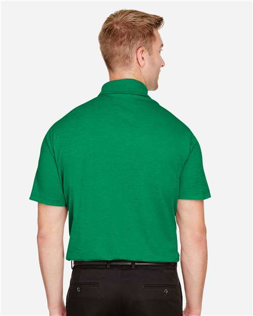 Kelly Green Heather Men's CrownLux Performance® Address Mélange Polo - DG22