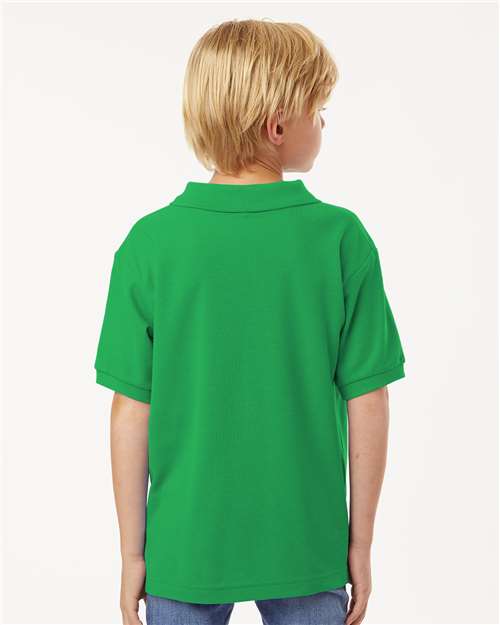 Kelly Green Youth Pique Polo - 62800Y