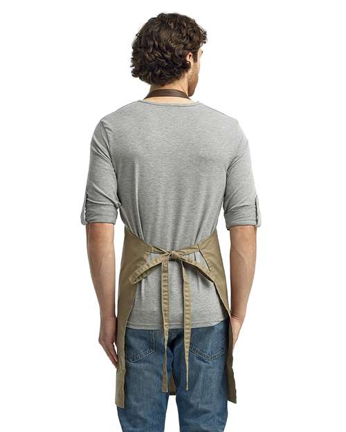 Khaki/ Brown Espresso Bib Apron with Pocket - RP123