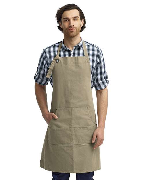 Khaki Calibre Heavy Canvas Apron with Pocket - RP137