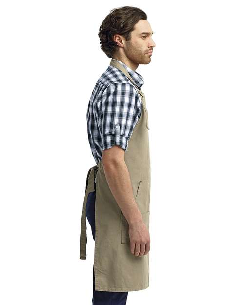 Khaki Calibre Heavy Canvas Apron with Pocket - RP137