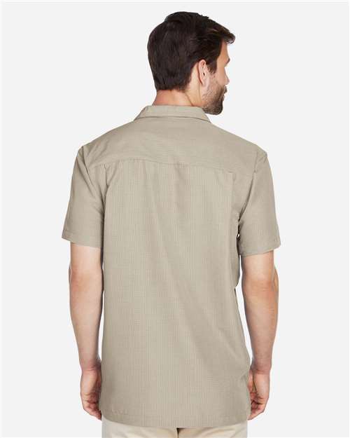 Khaki Men's Barbados Textured Camp Shirt - M560