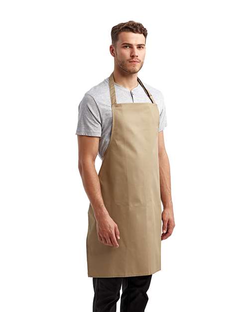 Khaki Recycled Bib Apron - RP150