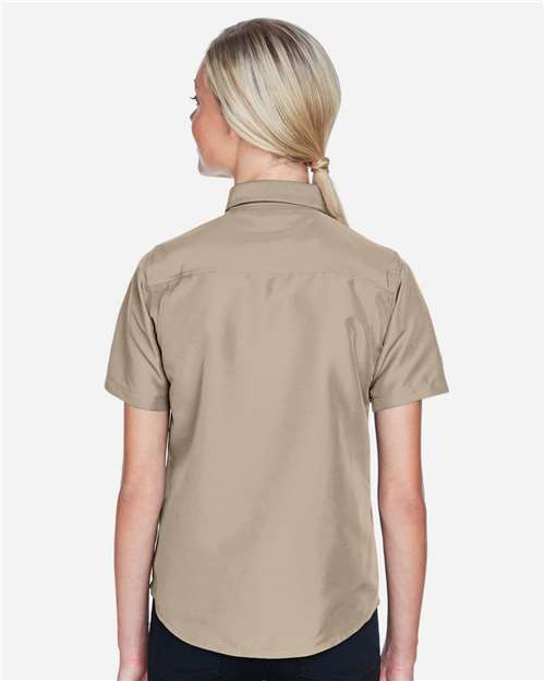 Khaki Women's Key West Short Sleeve Performance Staff Shirt - M580W